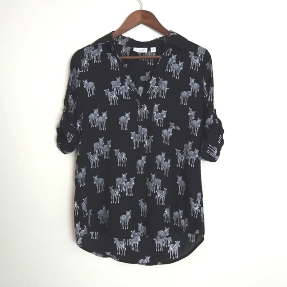 Zebra Blouse size XS